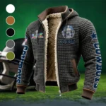 Star Crew Fleece-Lined Hooded Jacket, Rapid-Dry Fleece-Lined Hoody HVN1463DC - Grey