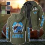 Lion Crew Flannel Hoodie, Cold Game Day Hoodie HVN1463DL - Green