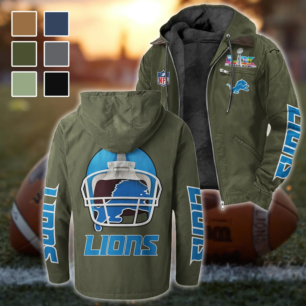 Lion Crew Flannel Hoodie, Cold Game Day Hoodie HVN1463DL - Green