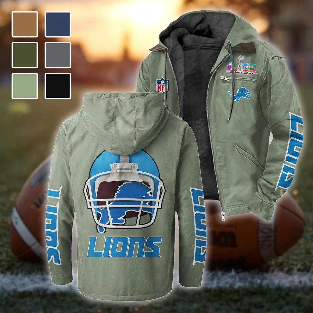 Lion Crew Flannel Hoodie, Cold Game Day Hoodie HVN1463DL - Light Green