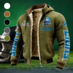 Lion Crew Fleece-Lined Hooded Jacket, Elite Athlete Winter Jacket HVN1463DL - Green