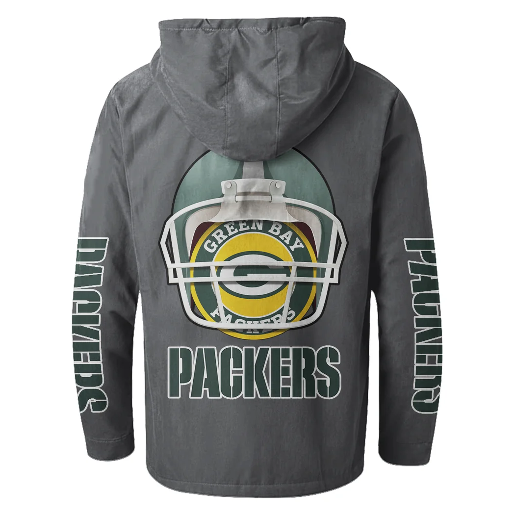 Match Day Fans Flannel Hoodie, Supporter Spirit Hooded Flannel HVN1463GP - Gray - Image 3