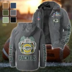 Match Day Fans Flannel Hoodie, Supporter Spirit Hooded Flannel HVN1463GP - Gray