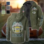 Match Day Fans Flannel Hoodie, Supporter Spirit Hooded Flannel HVN1463GP - Green