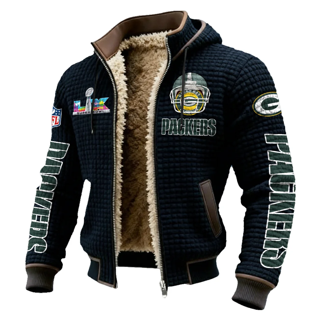 Match Day Fans Fleece-Lined Hooded Jacket, Weather-Shield Fleece Hoody HVN1463GP - Black - Image 2