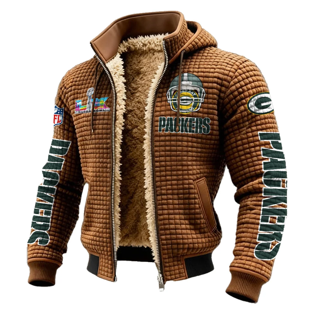 Match Day Fans Fleece-Lined Hooded Jacket, Weather-Shield Fleece Hoody HVN1463GP - brown - Image 2