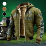 Match Day Fans Fleece-Lined Hooded Jacket, Weather-Shield Fleece Hoody HVN1463GP - Green