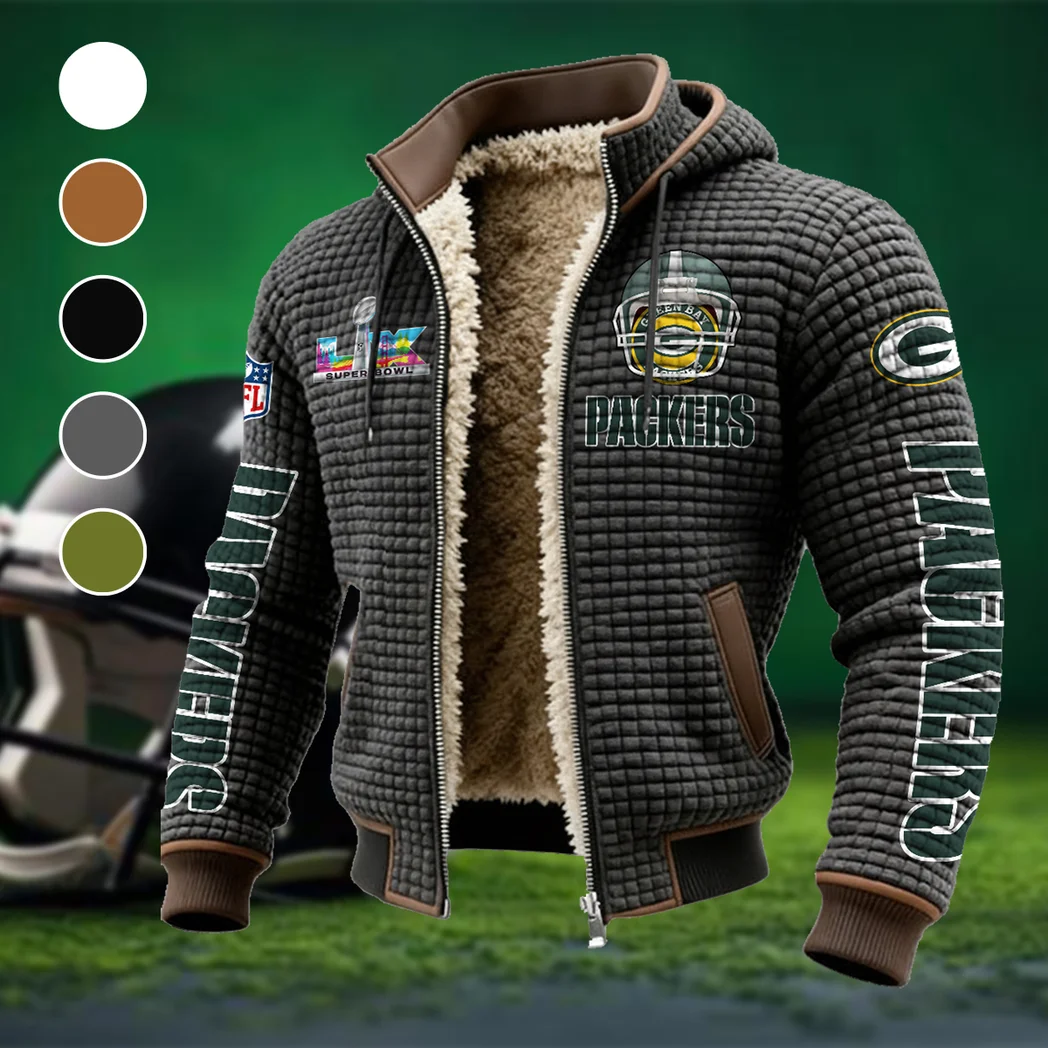 Match Day Fans Fleece-Lined Hooded Jacket, Weather-Shield Fleece Hoody HVN1463GP - Grey