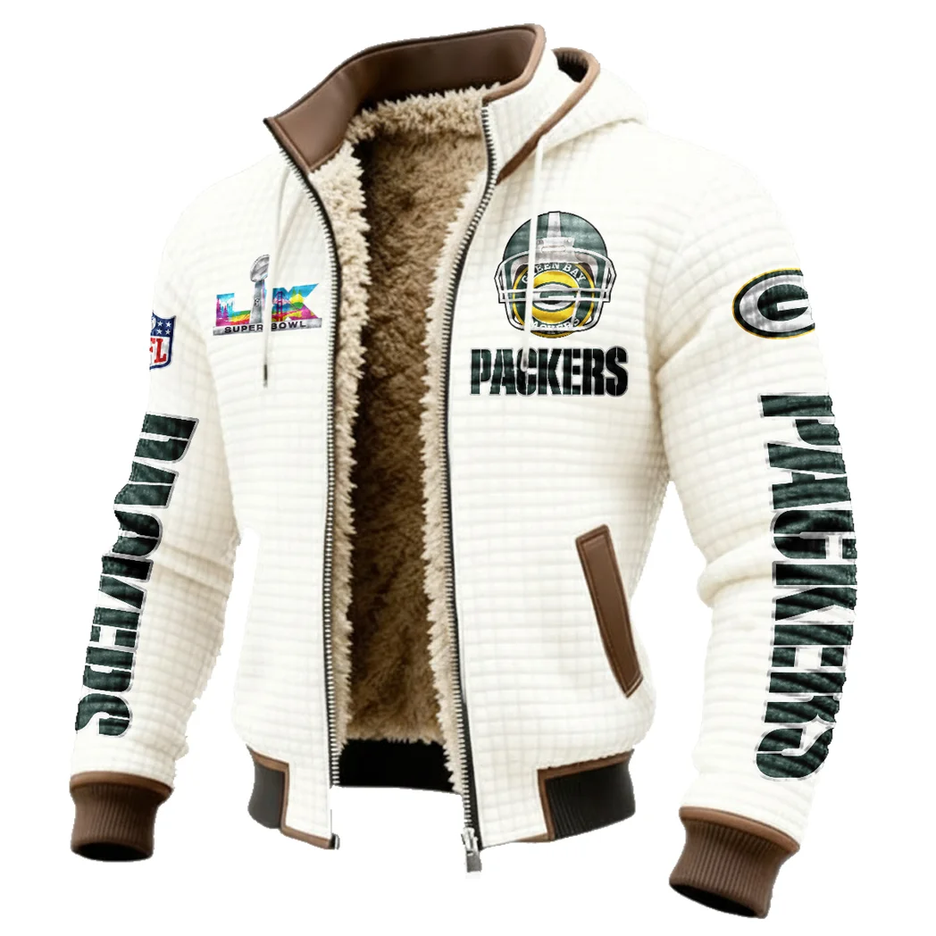 Match Day Fans Fleece-Lined Hooded Jacket, Weather-Shield Fleece Hoody HVN1463GP - White - Image 2