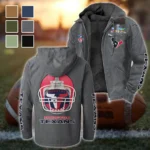 Blue Pride Flannel Hoodie, Athletic Lifestyle Fan Hoodie HVN1463HT - Gray