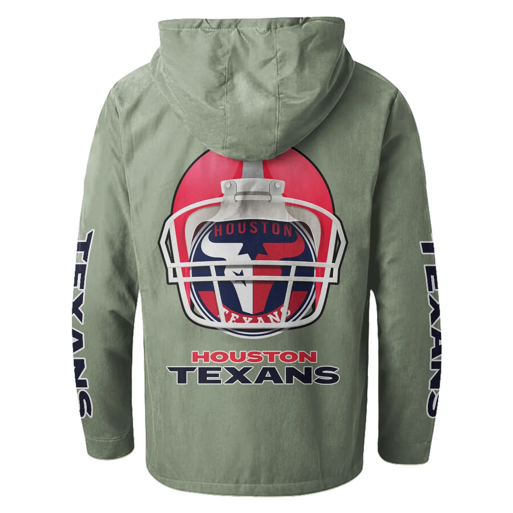Blue Pride Flannel Hoodie, Athletic Lifestyle Fan Hoodie HVN1463HT - Light Green - Image 3