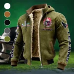 Blue Pride Fleece-Lined Hooded Jacket, Wind-Blocker Insulated Hoody HVN1463HT - Green