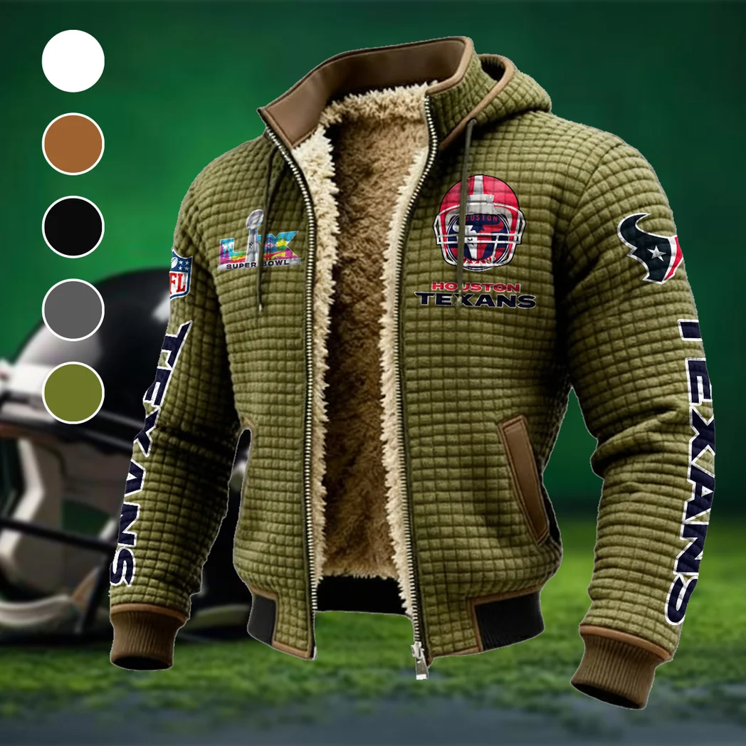 Blue Pride Fleece-Lined Hooded Jacket, Wind-Blocker Insulated Hoody HVN1463HT - Green