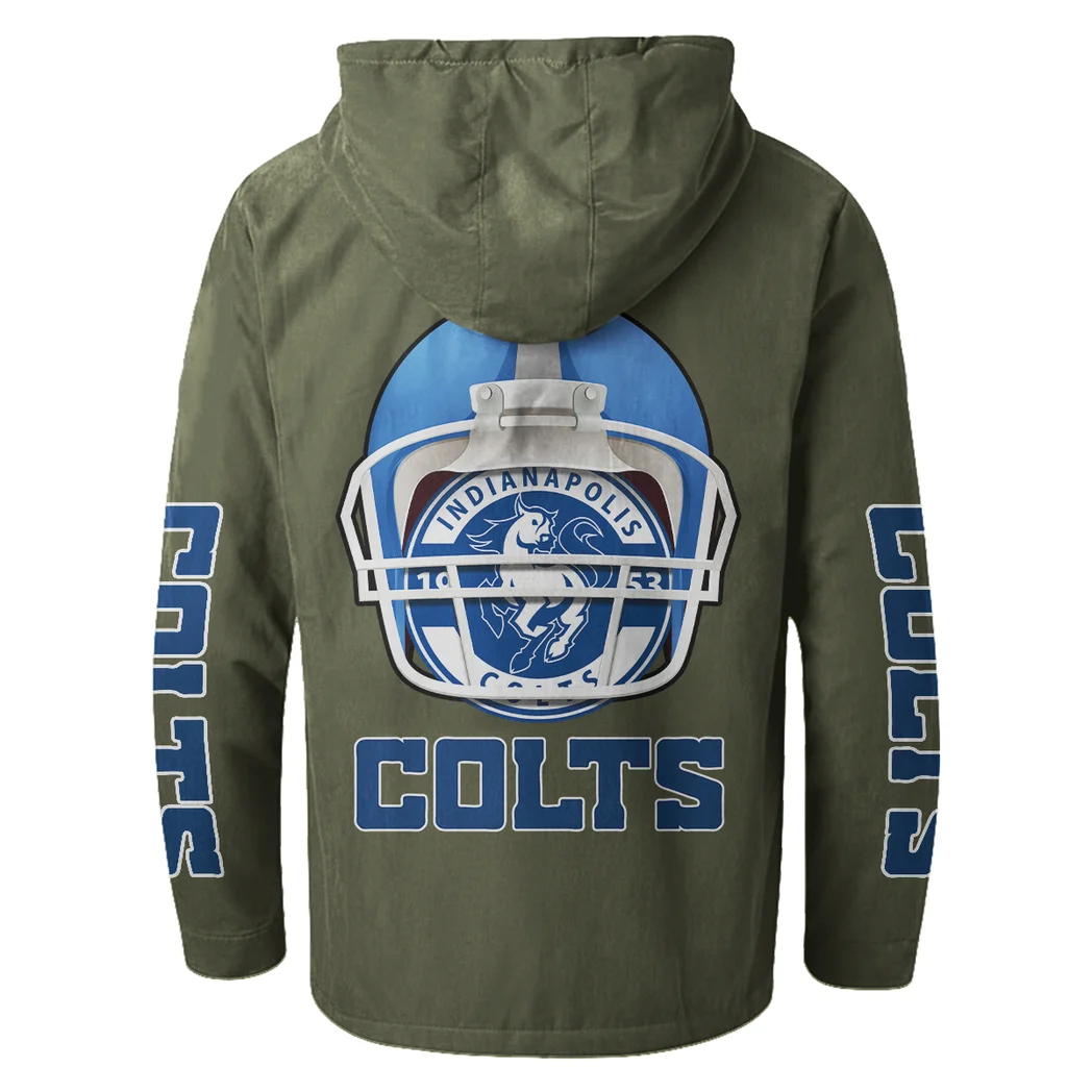 Blue Hooves Flannel Hoodie, Classic Flannel Sport Hoodie HVN1463IC - Green - Image 3