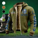 Blue Hooves Fleece-Lined Hooded Jacket, Storm-Ready Fleece-Lined Coat HVN1463IC - Green
