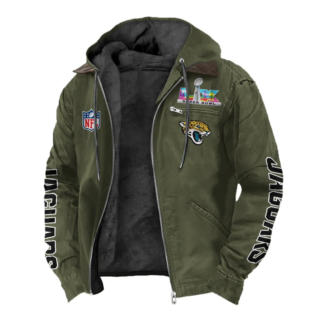 Fan Feline Squad Flannel Hoodie, All-Season Fan Hoodie HVN1463JJ - Green - Image 2