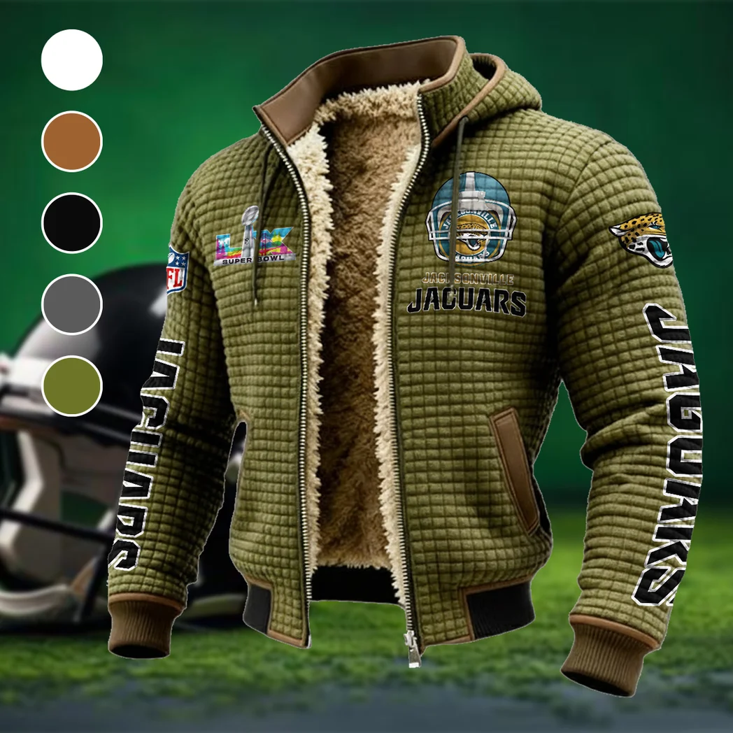 Fan Feline Squad Fleece-Lined Hooded Jacket, Arctic Protection Hooded Zip HVN1463JJ - Green