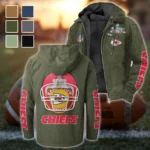 Game Day Squad Flannel Hoodie, Bold Supporter Flannel Hoodie HVN1463KC - Green