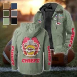 Game Day Squad Flannel Hoodie, Bold Supporter Flannel Hoodie HVN1463KC - Light Green