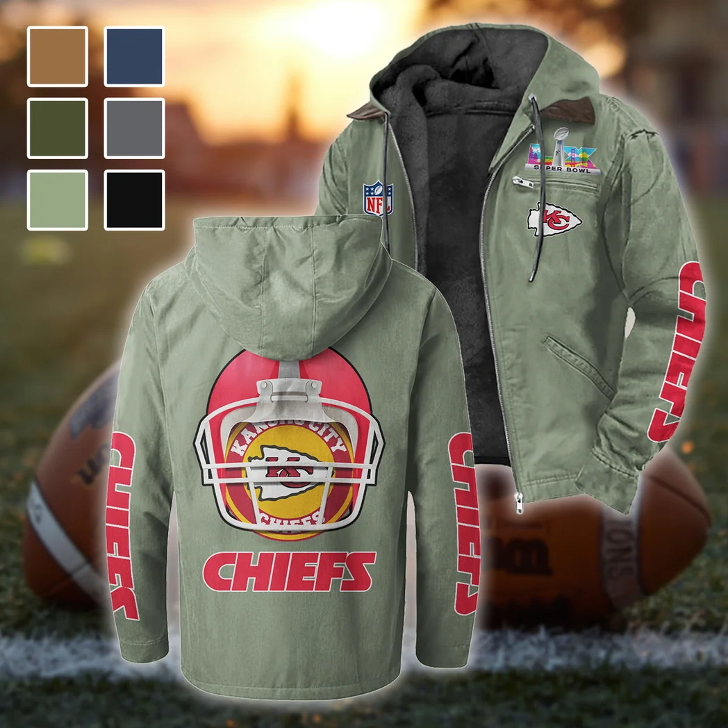 Game Day Squad Flannel Hoodie, Bold Supporter Flannel Hoodie HVN1463KC - Light Green