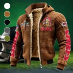 Game Day Squad Fleece-Lined Hooded Jacket, Elemental Guard Sport Jacket HVN1463KC - brown