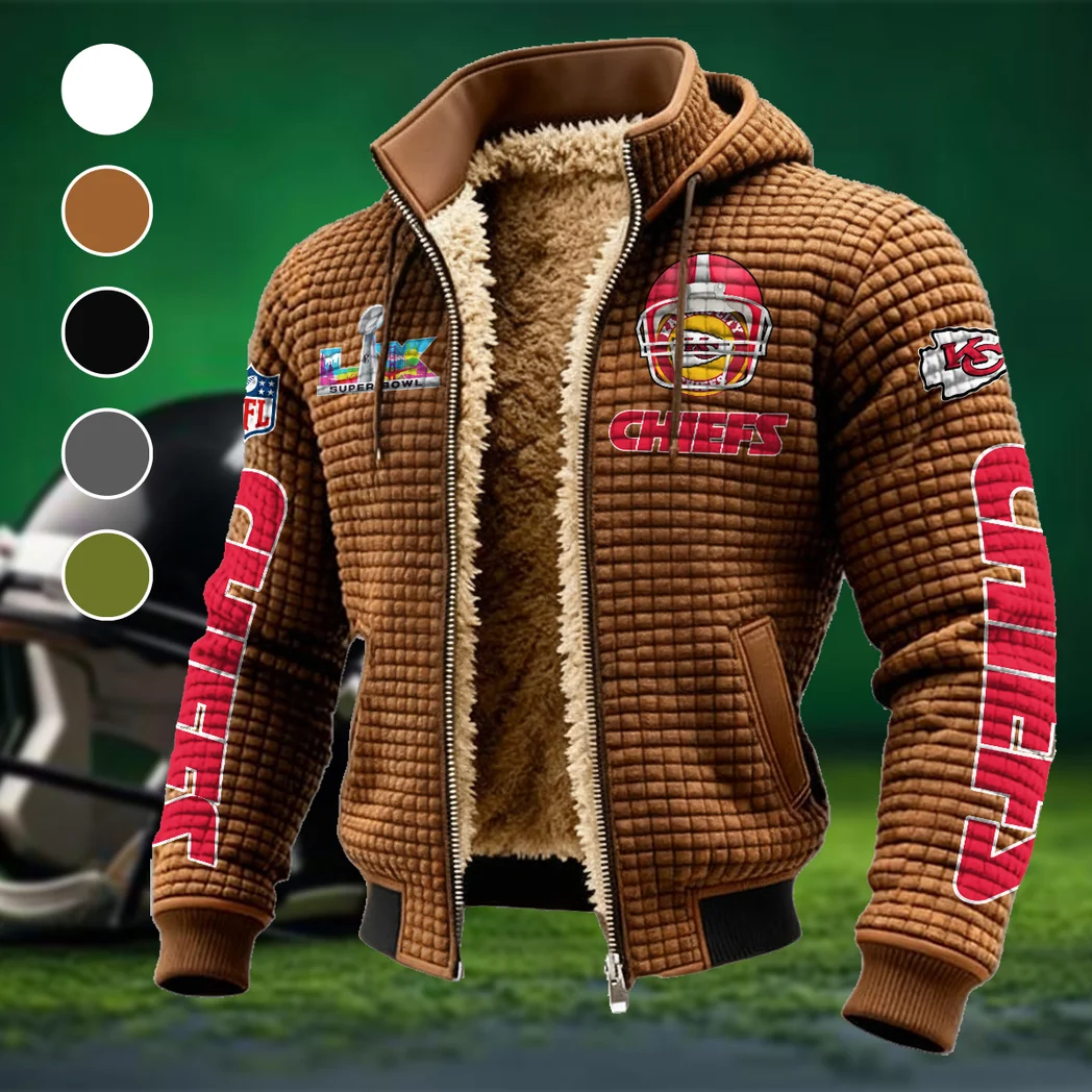 Game Day Squad Fleece-Lined Hooded Jacket, Elemental Guard Sport Jacket HVN1463KC - brown