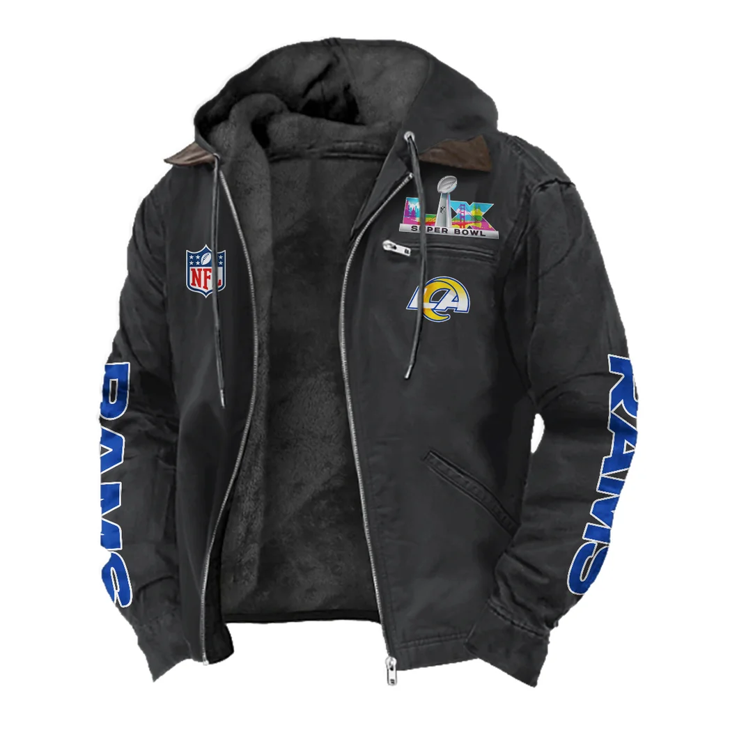 Game Day Herd Flannel Hoodie, True Fan Hooded Flannel HVN1463LA - Black - Image 2
