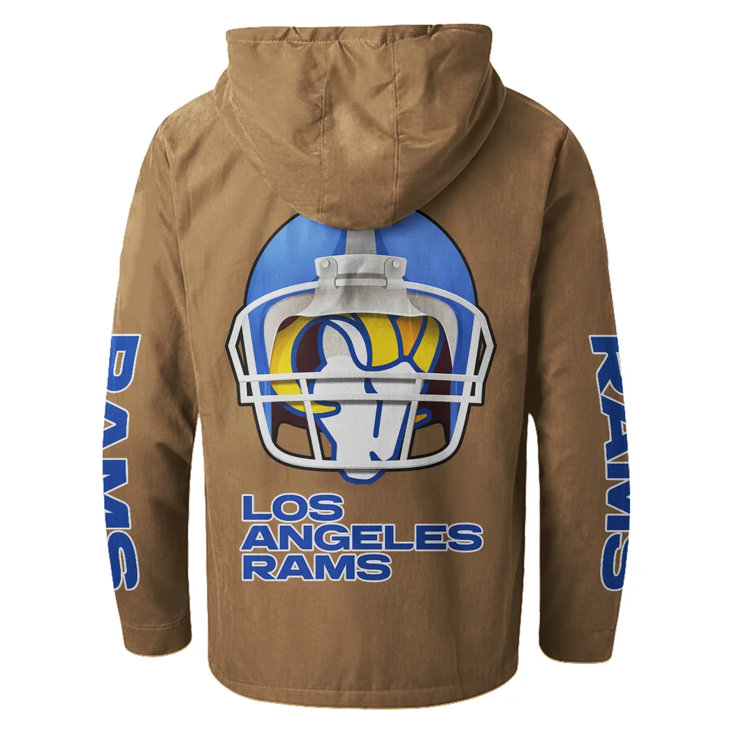 Game Day Herd Flannel Hoodie, True Fan Hooded Flannel HVN1463LA - Camel - Image 3