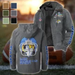 Game Day Herd Flannel Hoodie, True Fan Hooded Flannel HVN1463LA - Gray