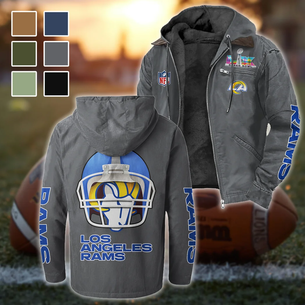 Game Day Herd Flannel Hoodie, True Fan Hooded Flannel HVN1463LA - Gray