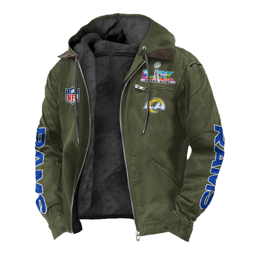 Game Day Herd Flannel Hoodie, True Fan Hooded Flannel HVN1463LA - Green - Image 2