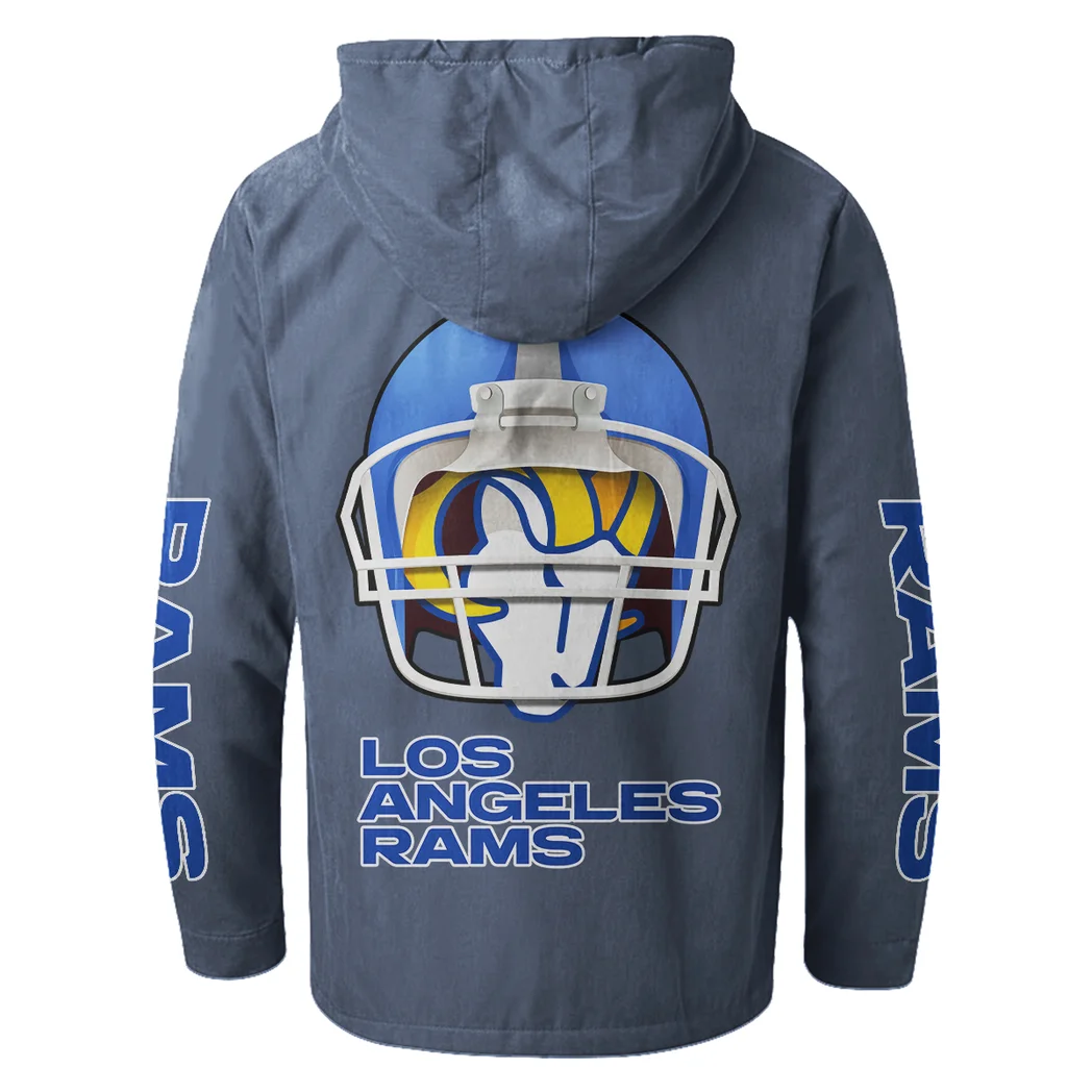 Game Day Herd Flannel Hoodie, True Fan Hooded Flannel HVN1463LA - Navy Blue - Image 3