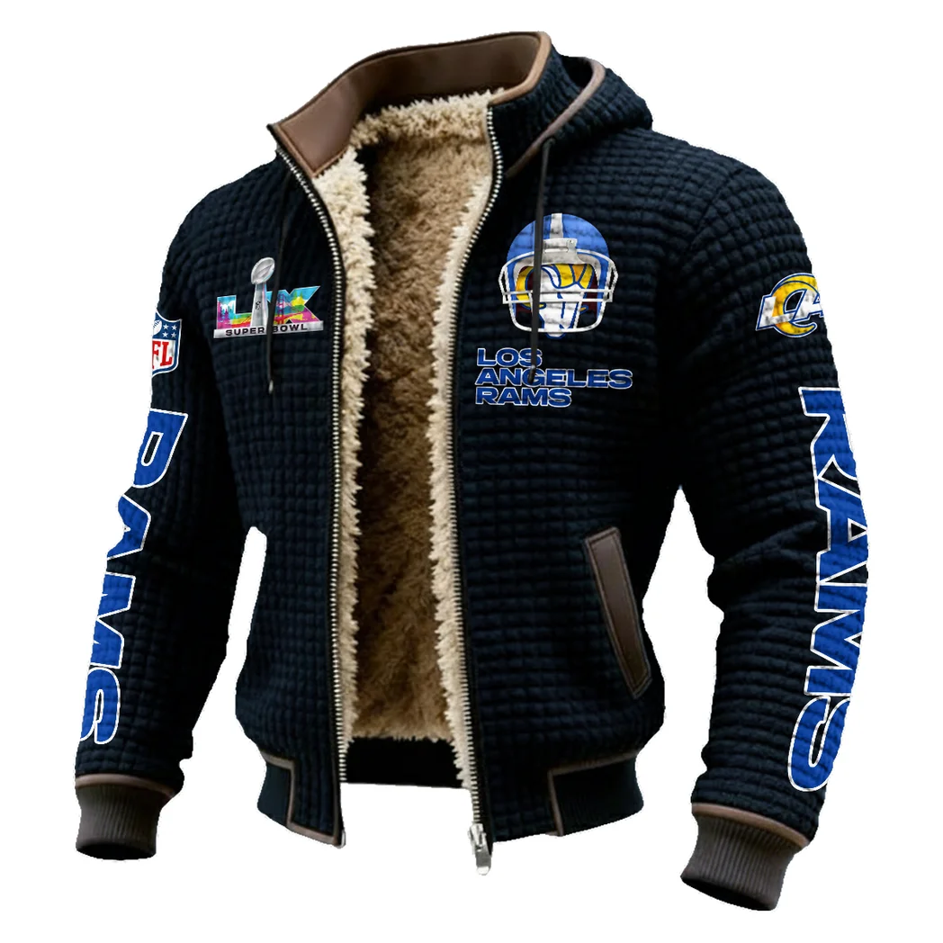 Game Day Herd Fleece-Lined Hooded Jacket, Water-Resistant Thermal Hoody HVN1463LA - Black - Image 2