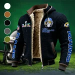 Game Day Herd Fleece-Lined Hooded Jacket, Water-Resistant Thermal Hoody HVN1463LA - Black