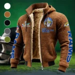 Game Day Herd Fleece-Lined Hooded Jacket, Water-Resistant Thermal Hoody HVN1463LA - brown
