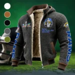 Game Day Herd Fleece-Lined Hooded Jacket, Water-Resistant Thermal Hoody HVN1463LA - Grey