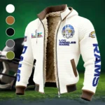 Game Day Herd Fleece-Lined Hooded Jacket, Water-Resistant Thermal Hoody HVN1463LA - White