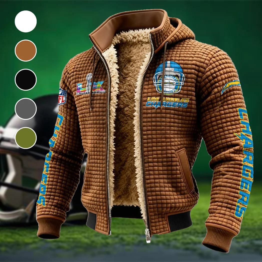 LA Squad Fleece-Lined Hooded Jacket, Sub-Zero Fleece-Lined Shield HVN1463LC - brown
