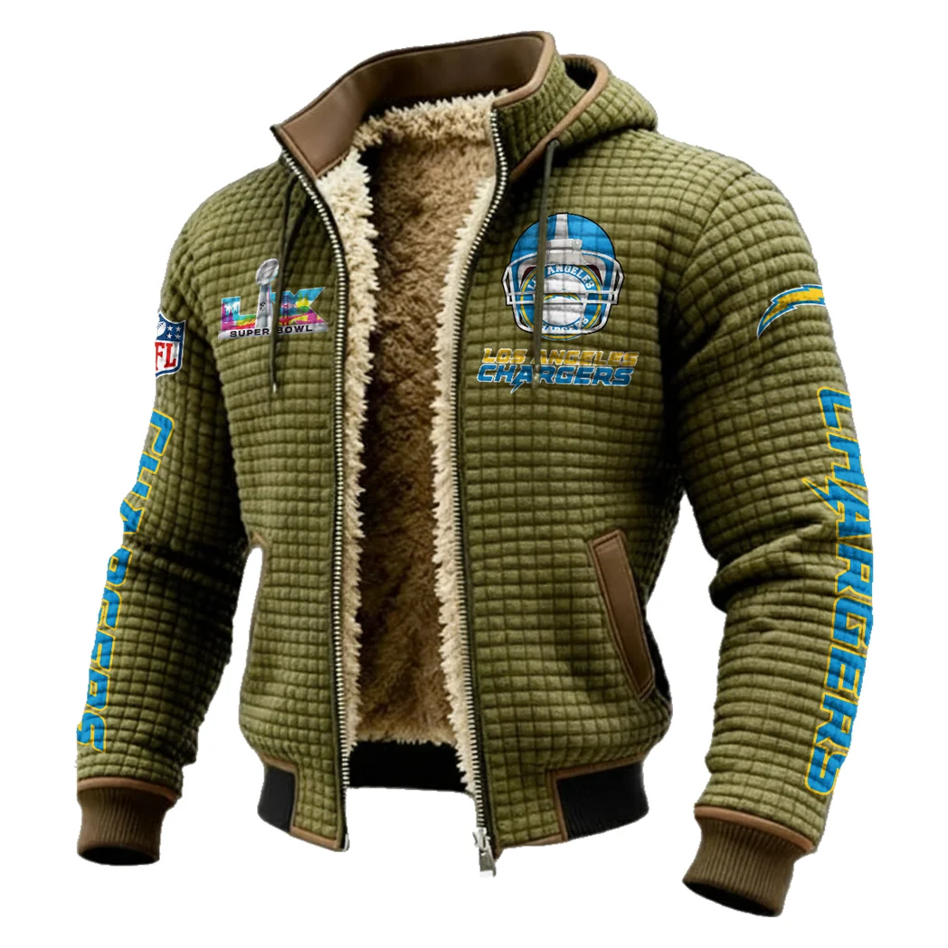 LA Squad Fleece-Lined Hooded Jacket, Sub-Zero Fleece-Lined Shield HVN1463LC - Green - Image 2