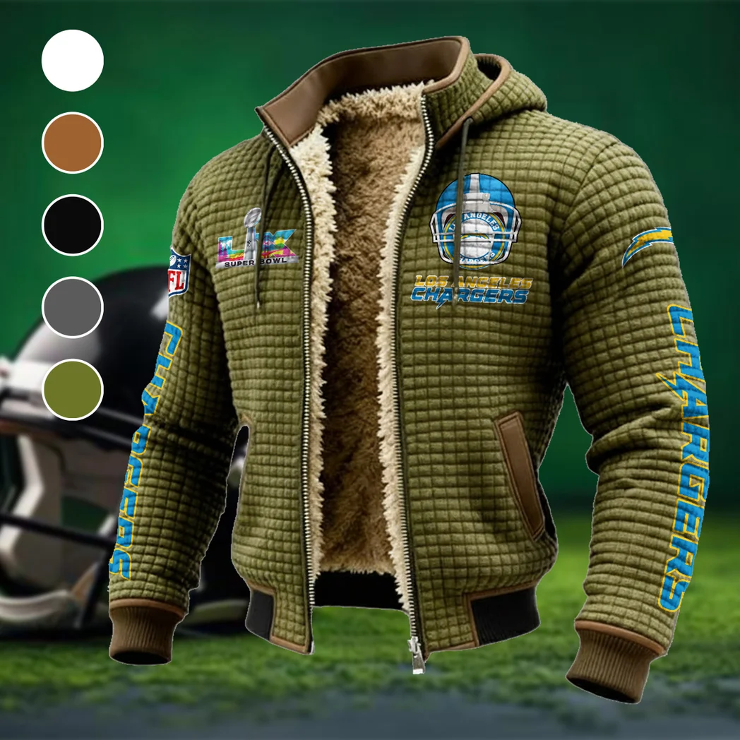 LA Squad Fleece-Lined Hooded Jacket, Sub-Zero Fleece-Lined Shield HVN1463LC - Green