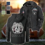 Football Silver Crew Flannel Hoodie, Loyal Supporter Sport Hoodie HVN1463LV - Black