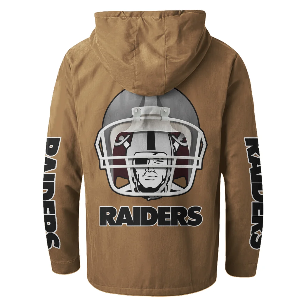 Football Silver Crew Flannel Hoodie, Loyal Supporter Sport Hoodie HVN1463LV - Camel - Image 3