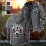 Football Silver Crew Flannel Hoodie, Loyal Supporter Sport Hoodie HVN1463LV - Gray