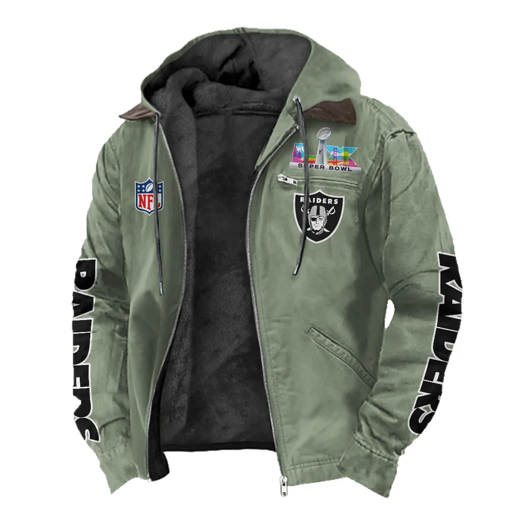 Football Silver Crew Flannel Hoodie, Loyal Supporter Sport Hoodie HVN1463LV - Light Green - Image 2