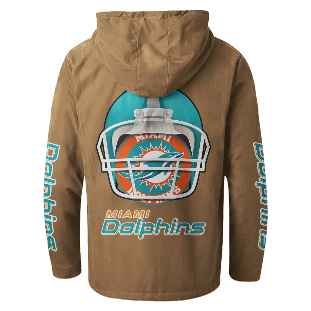 Fan Marine Squad Flannel Hoodie, Fan Pride Hooded Flannel HVN1463MD - Camel - Image 3