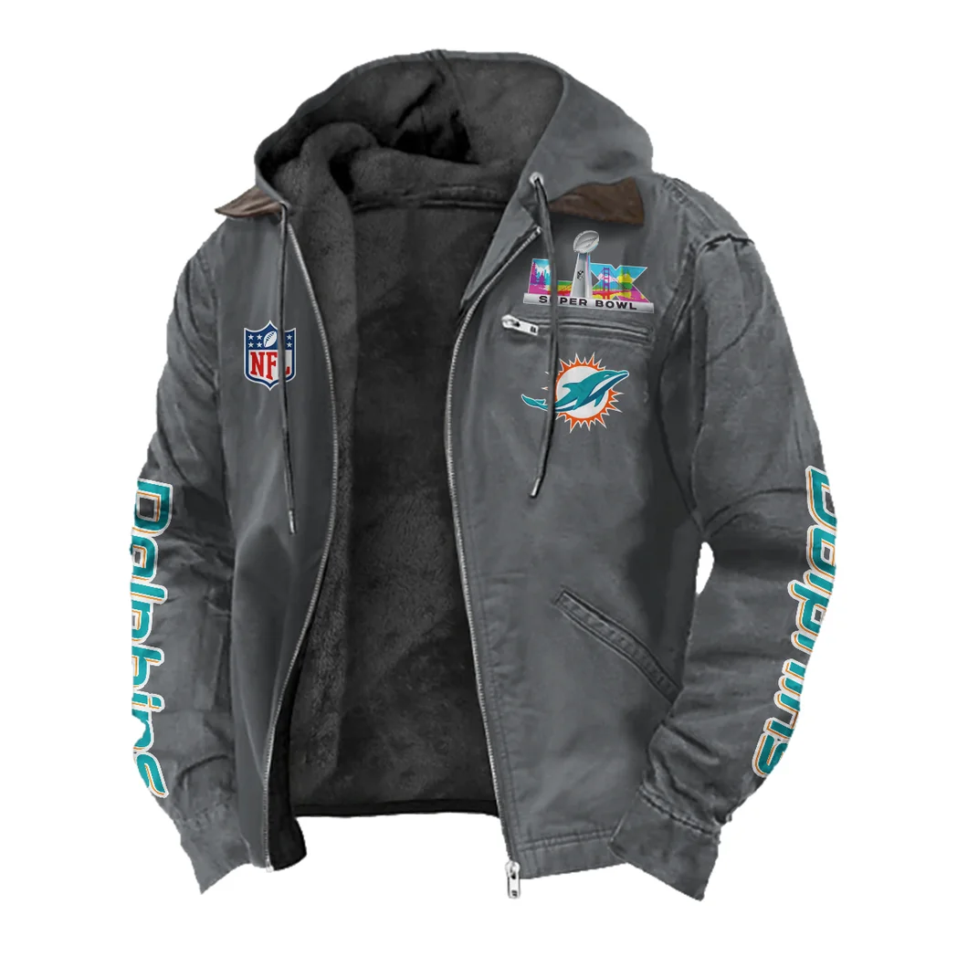 Fan Marine Squad Flannel Hoodie, Fan Pride Hooded Flannel HVN1463MD - Gray - Image 2