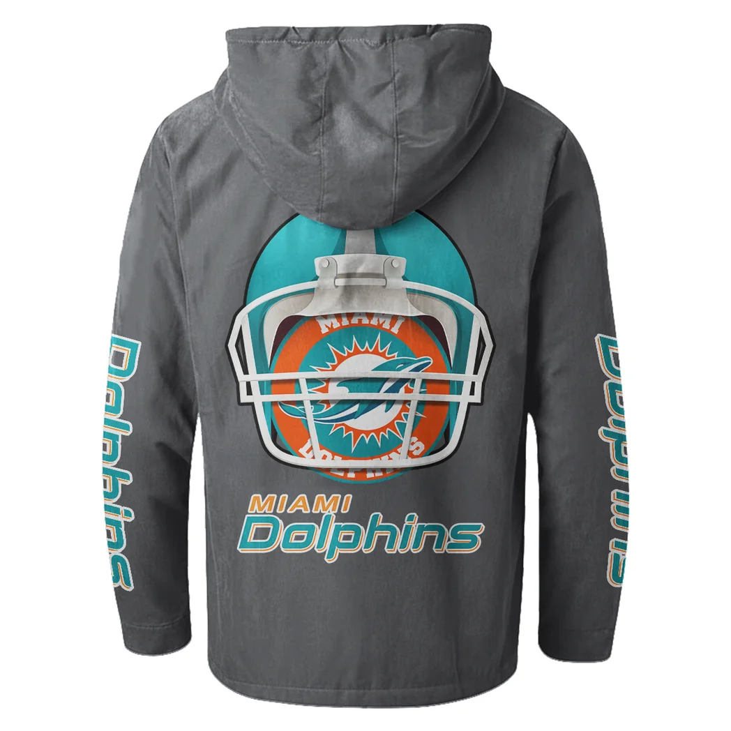Fan Marine Squad Flannel Hoodie, Fan Pride Hooded Flannel HVN1463MD - Gray - Image 3