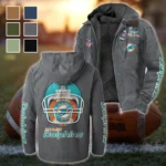 Fan Marine Squad Flannel Hoodie, Fan Pride Hooded Flannel HVN1463MD - Gray