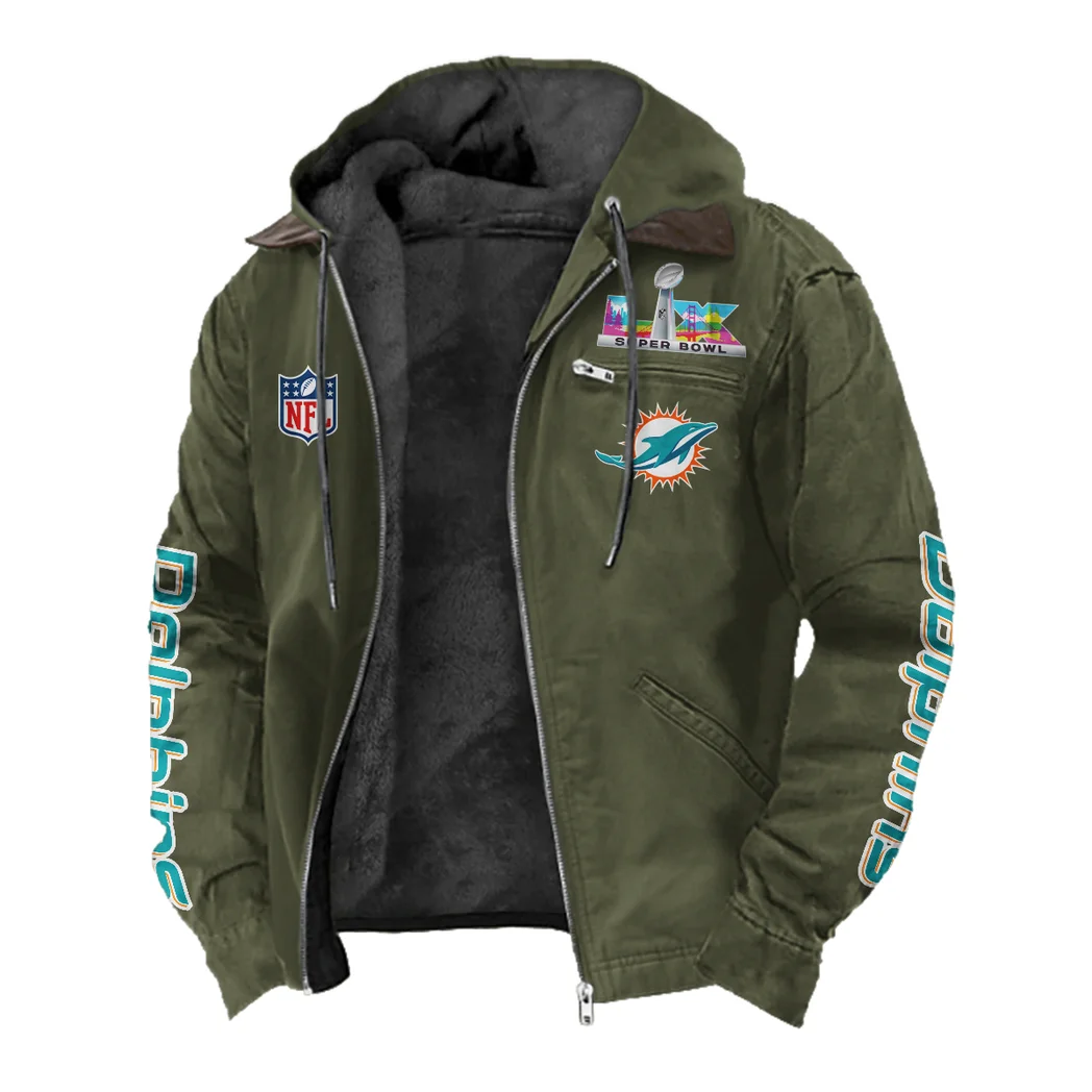 Fan Marine Squad Flannel Hoodie, Fan Pride Hooded Flannel HVN1463MD - Green - Image 2
