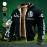 Fan Marine Squad Fleece-Lined Hooded Jacket, Cold-Snap Defense Jacket HVN1463MD - Black